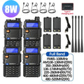 4Pcs Baofeng UV-5R 8W/5W Tri-Power Walkie Talkie High Power Dual Band Long Range Portable Handheld UV 5R Radio