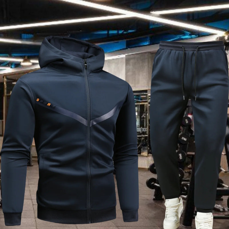 Men's Sporty Casual Set, Hooded Open Jacket and Sweatshirt for Spring and Autumn, Outdoor Sport Running and - View 4 | SAMAG
