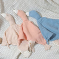 Baby Security Blanket Soft Cotton Muslin Comforter for Newborn Infant Sleeping Snuggle Toy Stuffed Animal Soothe Appease Towel