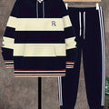 The new men's set for Spring and Autumn features a casual fashionable comfortable and soft 3D striped - View 2 | SAMAG