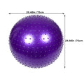 Spiked Yoga Massage Ball Purple 75Cm Deep Tissue Muscle Relief Sensory Workout Fitness Stress Massage Ball