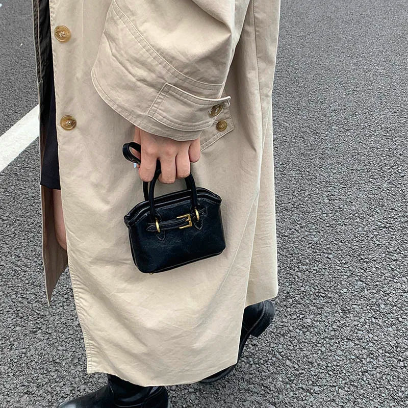 LEFTSIDE Big PU Leather Short Handle Shoulder Bag for Women 2025 Winter Luxury Tote Bag Lady Designer Retro Handbags and Purses