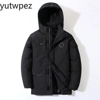 Outdoor Hiking Sports Overcoat Winter Parka Men 90% White | SAMAG