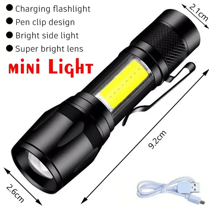 Rechargeable Flashlights High Power LED Tactical Flashlight Super Bright Handheld Hunting Torch Light for Emergency Hiking Fish