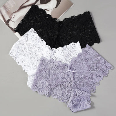 Sexy Floral Lace Panties Women Briefs Low Waist Soft | SAMAG