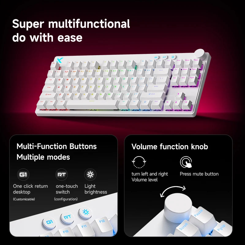 Mchose Mix87 Magnetic Swtich Keyboard Wired Gaming - Visuel 4 | SAMAG