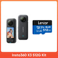 Original Insta360 X3 5.7K Action Camera 360 4K/30 72MP Photo Live Streaming 10m Waterproof Helmet Video Recording Sport