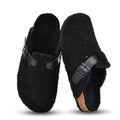 Kidmi Winter Cork Footbed Clogs For Women Men Indoor Keep Warm Fluffy Mules Slippers With Arch Support Lady Sofe Potato Shoes
