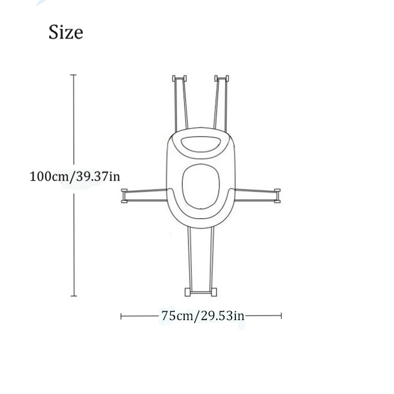 Baby Bath Cushion Pad Newborn Infant Bathtub Mat Supporter Net Summer Nonslip Floating Bathing Five point Adjustable Bath Mat
