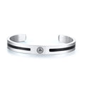 Men Bangle, Enemal Viking Logo Cuff Bracelet For Gentleman, Stainless Steel Minimalist - Visuel 10 | SAMAG