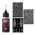 Temporary Tattoo Inks With 3Tattoo Stickers Stencil Kit Freehand Painting Gel for Makeup Trend Party Tattoos For Hand & Body Art