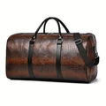 Large Capacity Retro Crocodile-Textured Travel Duffel Bag - Durable Unisex Vacation Luggage,  Versatile Gift for Men & Women
