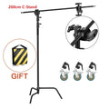 C Stand Stainless Steel Kit Light Stand With Weight Bag Photo Studio Accessories Extension Rod 2.49M Length Arm Cross Boom