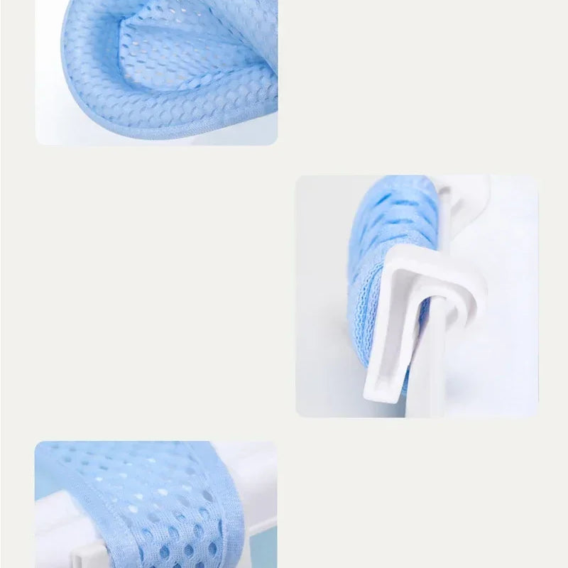 Baby Bath Net Mat Children  Newborn Adjustable Bathtub Pillow Seat Cushion Cross-shaped Anti-slip Bathtub Shower Cradle Bed Seat
