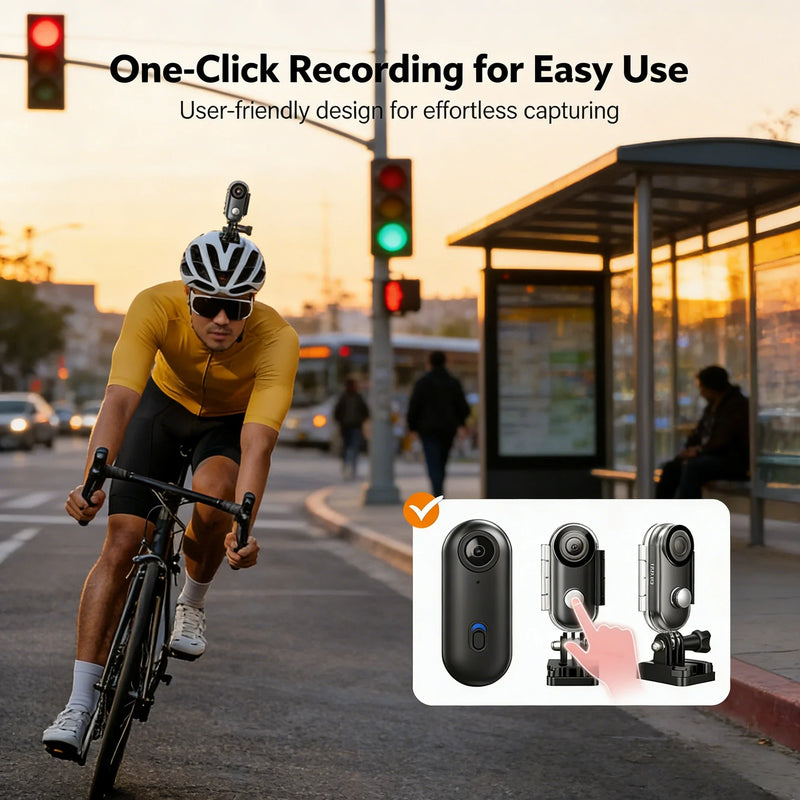 4K UHD Motorcycle Mini Action Camera Body POV Magnetic 30M Waterproof  2.4G WiFi Small Action Video vlogging Camcord Helmet Bike