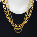 Hiphop Heavy Cuban Link Chains Necklaces Male Gold Color Stainless Steel Long Neck Necklace For Men Women Jewelry 2023 Collares