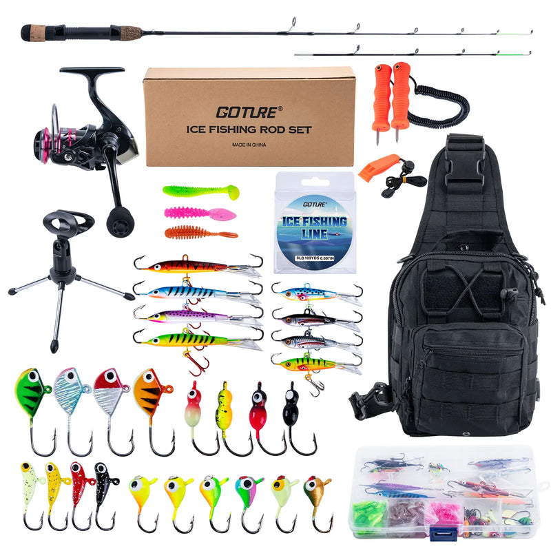 Goture Ice Fishing Rod Full Set Include 2-in-1 Reel Combo | SAMAG