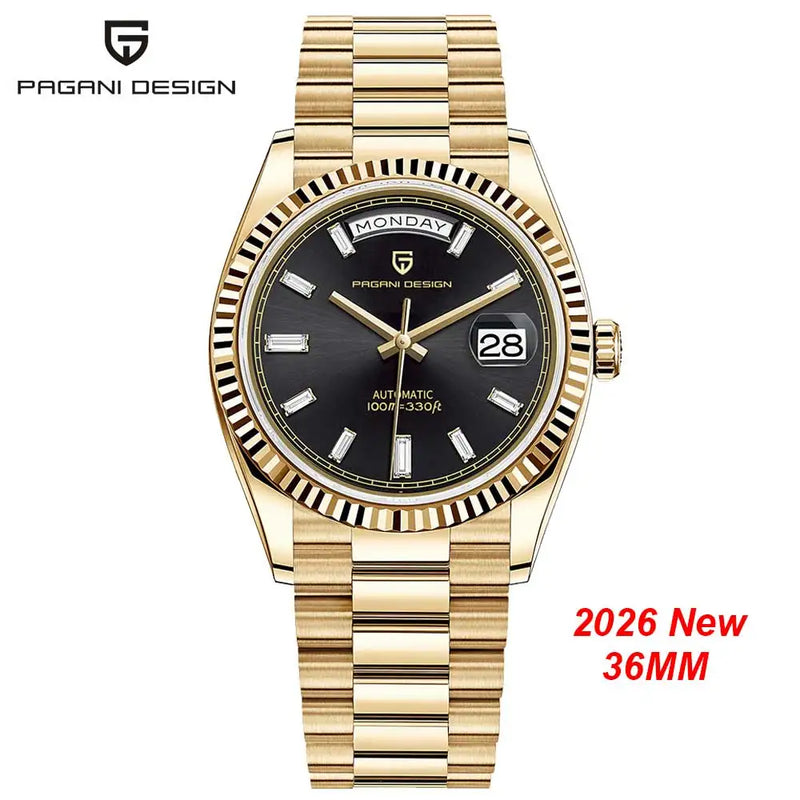 2026 New DD36 Men's Watches PAGANI DESIGN Luxury Automatic Mechanical Watch Men AR Sapphire Glass Business Blue Wristwatch Men ST16 Movt Clock Local Delivery