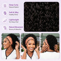 Short Headband Wig Pixie Cut Wigs Human Hair for Women Curly Wigs Bazilian Remy Hair Machine Made Cap Water Wave Wig Daily Wear