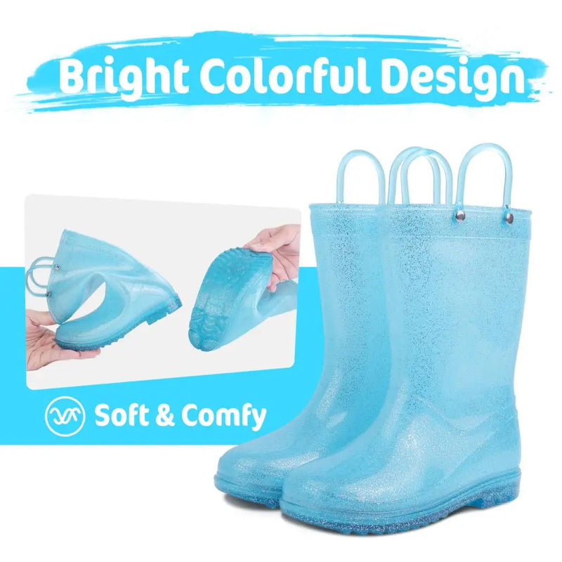 Evshine Rain Boots For Children Fashion Cute Rubber Boots Boys And Girls Waterproof Rain Boots Lovely Cartoon Kids Rain Boots