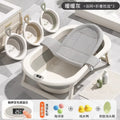 Foldable Baby Bathtub Large Portable Infant Bath Tub for Newborns Toddlers, Sitting Reclining Home Use Kids Bathing Supplies