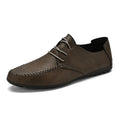 Men's leather shoes soft soles four seasons plus size casual leather shoes fashion trendy youth party Versatile driving shoes