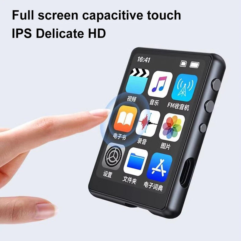 MP3 MP4 Player Lossless Music Player Full Touch Screen Bluetooth-Compatible Audio Player Support FM Radio Recording E-Book