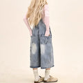 Y2K Aesthetic Cartoon Dog Embroidery Denim Overalls Women - View 3 | SAMAG