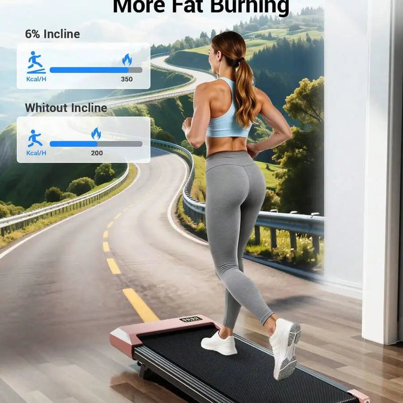 Foldable 6% Slope Under Desk Treadmills 2.5 HP Quiet - View 6 | SAMAG