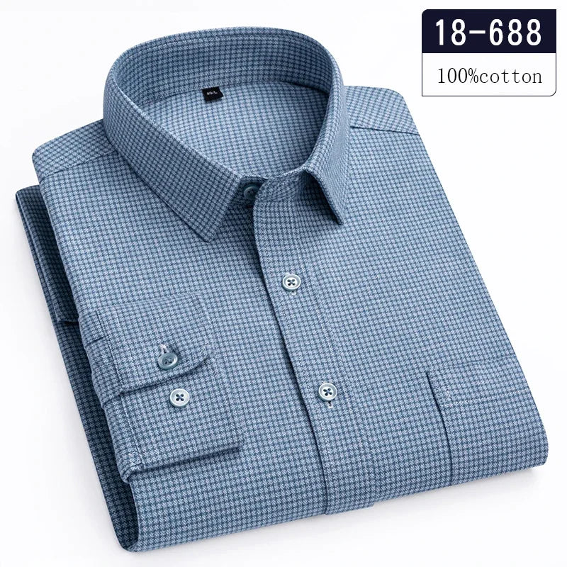 New in Shirt High-Quality 100% Cotton Long-Sleeve for Men | SAMAG