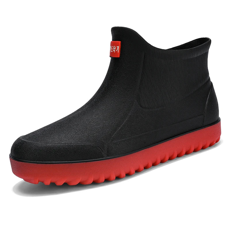 Men's casual rain shoes Four season new non-slip waterproof comfortable outdoor fishing water shoes fashion chef work rain boots