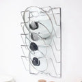 Kitchen Organizer Rack Wall Hanging Pot Cover Five - Layer Lid Metal Rust - Free Multifunctional Storage | SAMAG