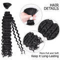Synthetic Curly Deep Wave Bulk hair For Braiding 20inch No Weft Deep Wave For Braiding Micro Faux Braiding Hair for Boho Braids