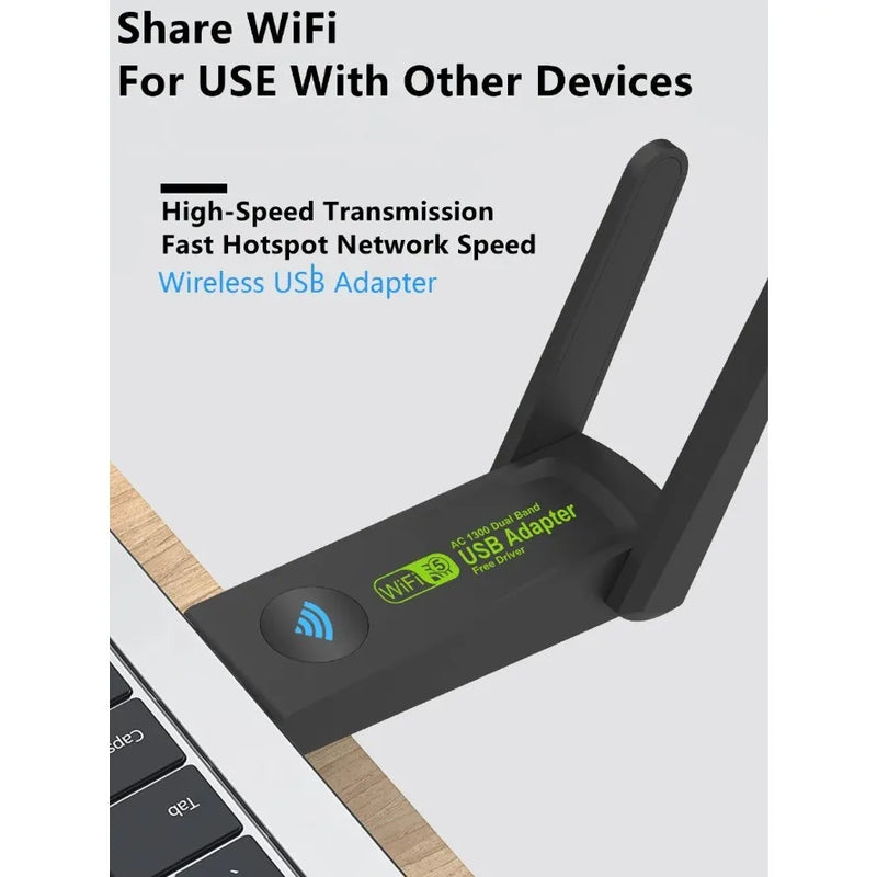 1300Mbps USB3.0 WiFi Adapter Dual Band 2.4G+5Ghz Wireless Dongle Antenna USB Ethernet Network Card - Visuel 4 | SAMAG