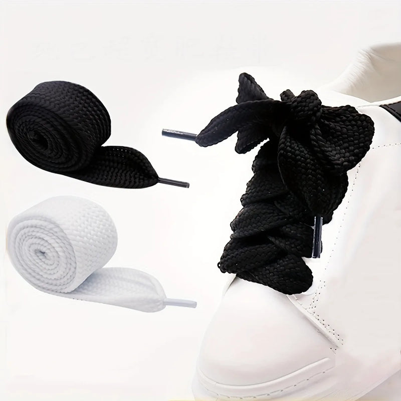 Flat Wide Shoelaces 2cm 1Pair Thick Soft Casual Sneakers Running Sports Shoe Laces 100/120/140/160CM Fashion Shoes Accessories