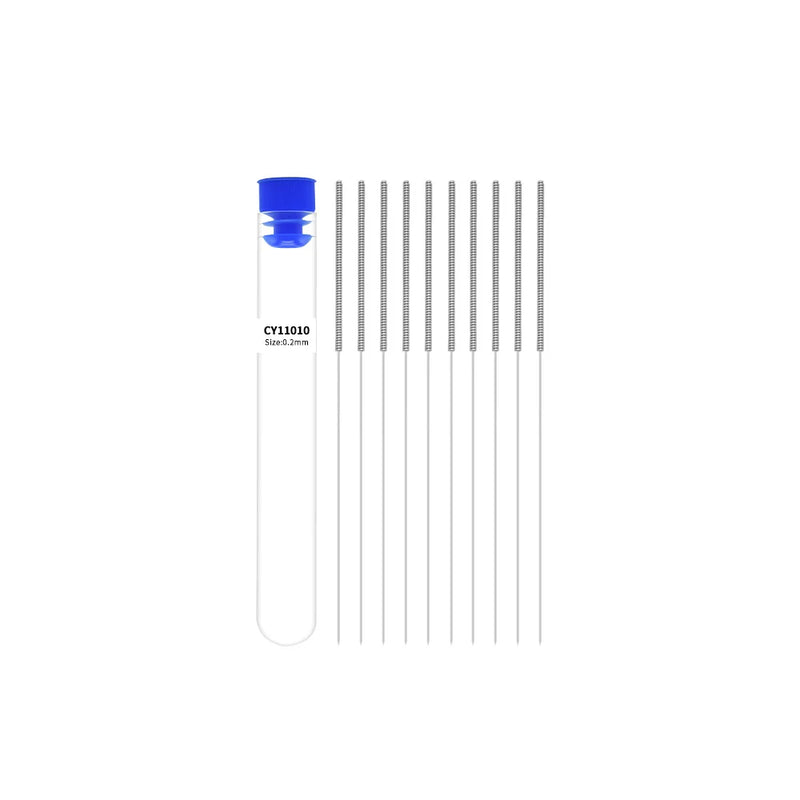 10Pcs Cleaning Needles 0.2/0.25/0.3/0.35/0.4mm Stainless Steel Cleaning Drill Tools for 3d Printer Hotend Nozzle Cleaning Parts