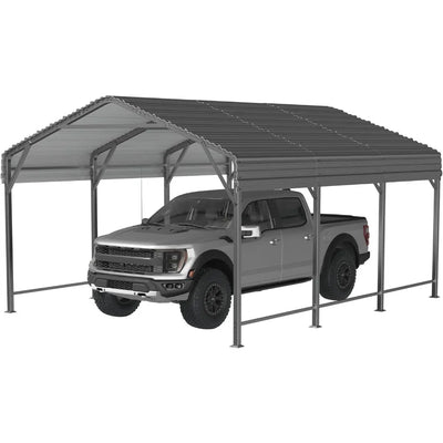 10×15 FT Heavy Duty Galvanized Metal Carport | SAMAG