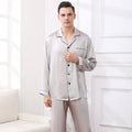 100% mulberry silk noble men's home wear silk set  19MM  Silk pajamas Men's Spring Summer