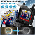 SYANSPAN 10.1" 1080P Screen Pipe Camera 512Hz Sonde&Self-leveling for Drain Sewer Inspection16GB Video Recording IP68 Waterproof