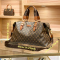 Ladies' Fashionable Commuting Shoulder Bag 2026 New Handbag Boston Bag Large Capacity Bag Retro Printed Crossbody Bag