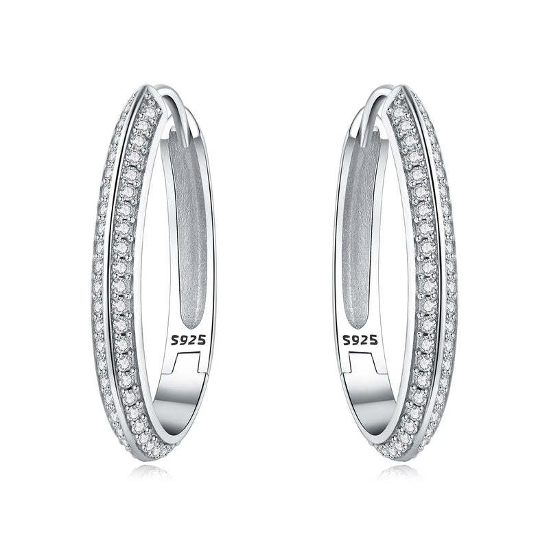 925 Sterling Silver Simple Gold U-shaped Earrings Jewelry | SAMAG