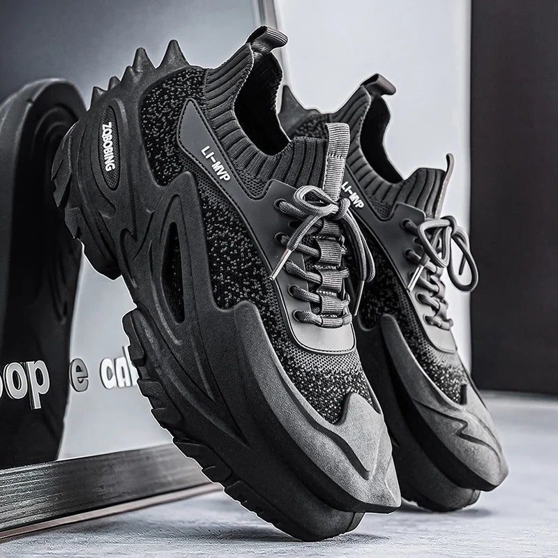 2026 New Model Large Size 39-45 Slip-On Stylish Men's Shoes, Comfortable Color-Blocking Thick-Soled Street Fashion Casual Sneakers