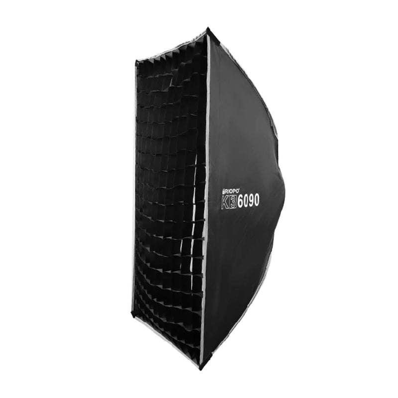 TRIOPO K3-6090 K3-30120 Rectangular Quick Release Bowens Mount Softbox with Grid for LED Video Light Soft Light Modifier