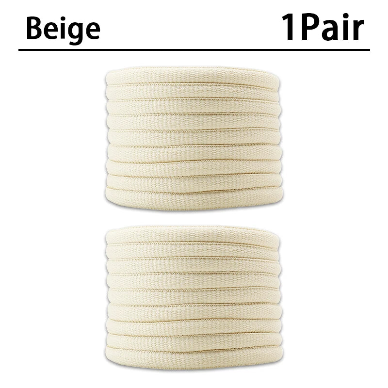 New Half Round High Quality Shoelaces 5mm Width Solid Color Shoelace Sneaker Classic Shoe Laces 1 Pair/3 Pair/5 Pair