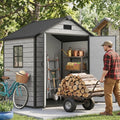 6x4.4 FT Outdoor Storage Shed with Floor, Durable 16mm | SAMAG