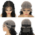 Synthetic Braided Full Lace Wigs with Baby Hair 12inch Curly Twist Box Braided Wigs for Woman Glueless Braided Wigs on Sale
