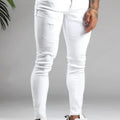 Stretch Slim Fit Skinny White Jeans for Men Tight Little | SAMAG
