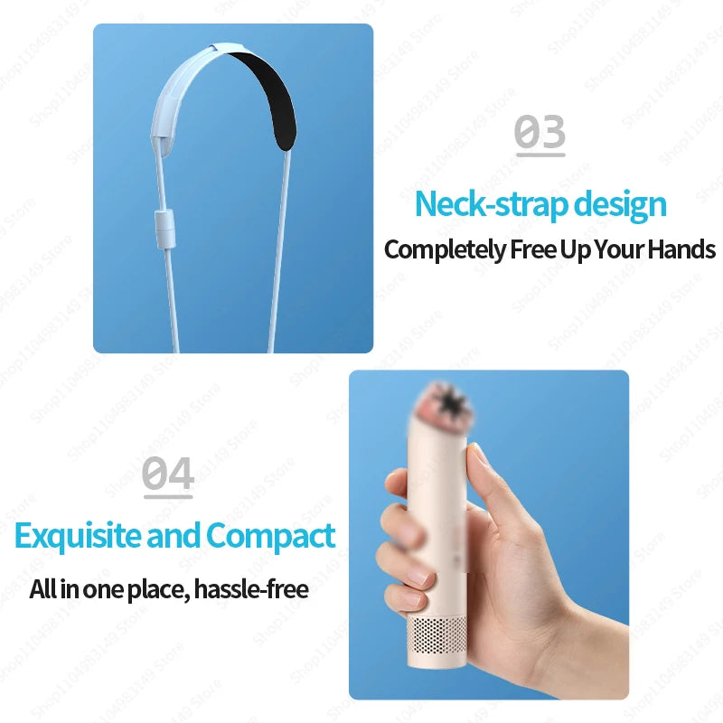 2026 Long Battery Life Leaveless Handheld Mini Wireless Fan Camping Sports Commuting Outdoor Fan Cold Air Summer Small Fan