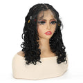 Synthetic Braided Full Lace Wigs with Baby Hair 12inch Curly Twist Box Braided Wigs for Woman Glueless Braided Wigs on Sale