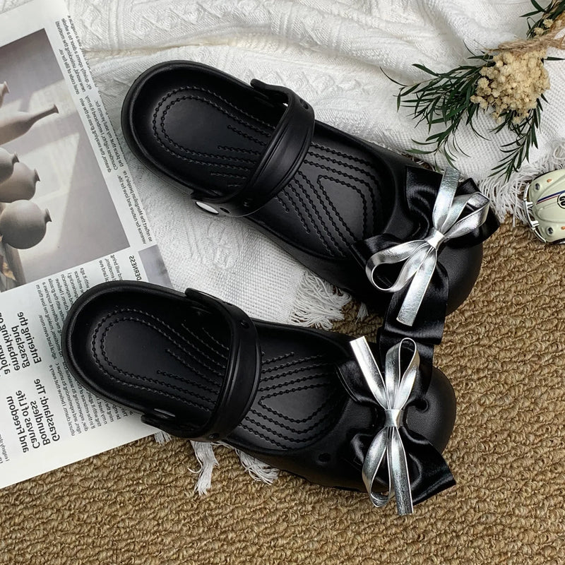 2026 ballet hole shoes platform slippers women's summer wear eva sandals non-slip Xiaohongshu Douyin women's explosion